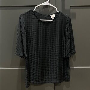 Black Houndstooth Blouse